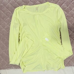 Free people yellow Long Sleeve Top